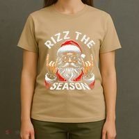 Punk Rock Retro Rizz The Season Funny Santa Clause Rizzler T-Shirt thumb 4