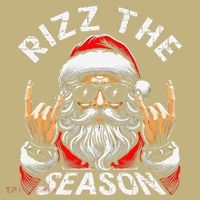 Punk Rock Retro Rizz The Season Funny Santa Clause Rizzler T-Shirt thumb 7