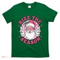 Punk Rock Retro Rizz The Season Funny Santa Clause Rizzler T-Shirt thumb 0