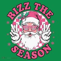 Punk Rock Retro Rizz The Season Funny Santa Clause Rizzler T-Shirt thumb 7