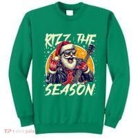 Punk Rock Retro Rizz The Season Funny Santa Clause Rizzler Sweatshirt thumb 0
