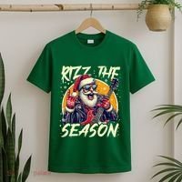 Punk Rock Retro Rizz The Season Funny Santa Clause Rizzler T-Shirt thumb 2