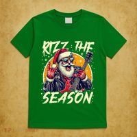 Punk Rock Retro Rizz The Season Funny Santa Clause Rizzler T-Shirt thumb 5
