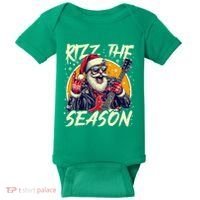 Punk Rock Retro Rizz The Season Funny Santa Clause Rizzler Baby Bodysuit thumb 0