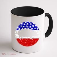 Pig Roast Retro Style Bbq Cookout American Flag Cute Gift Coffee Mug thumb 1