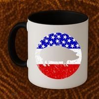Pig Roast Retro Style Bbq Cookout American Flag Cute Gift Coffee Mug thumb 2