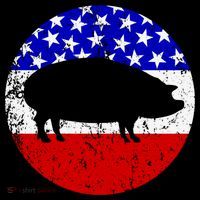 Pig Roast Retro Style Bbq Cookout American Flag Cute Gift Coffee Mug thumb 5