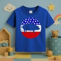 Pig Roast Retro Style Bbq Cookout American Flag Cute Gift Toddler T-Shirt thumb 3