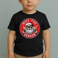 Punk Rock Retro Rizz The Season Funny Santa Clause Rizzler Toddler T-Shirt thumb 2