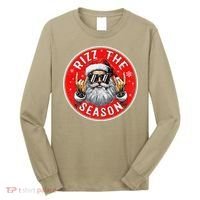 Punk Rock Retro Rizz The Season Funny Santa Clause Rizzler Long Sleeve Shirt thumb 0