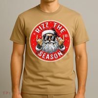 Punk Rock Retro Rizz The Season Funny Santa Clause Rizzler T-Shirt thumb 3