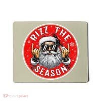 Punk Rock Retro Rizz The Season Funny Santa Clause Rizzler Mousepad thumb 0