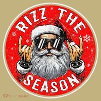 Punk Rock Retro Rizz The Season Funny Santa Clause Rizzler Mousepad thumb 1