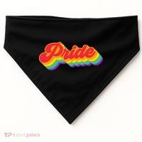 Pride Rainbow Retro LGBTQ USA-Made Doggie Bandana thumb 0