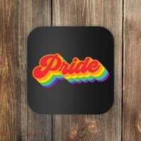 Pride Rainbow Retro LGBTQ Coaster thumb 0