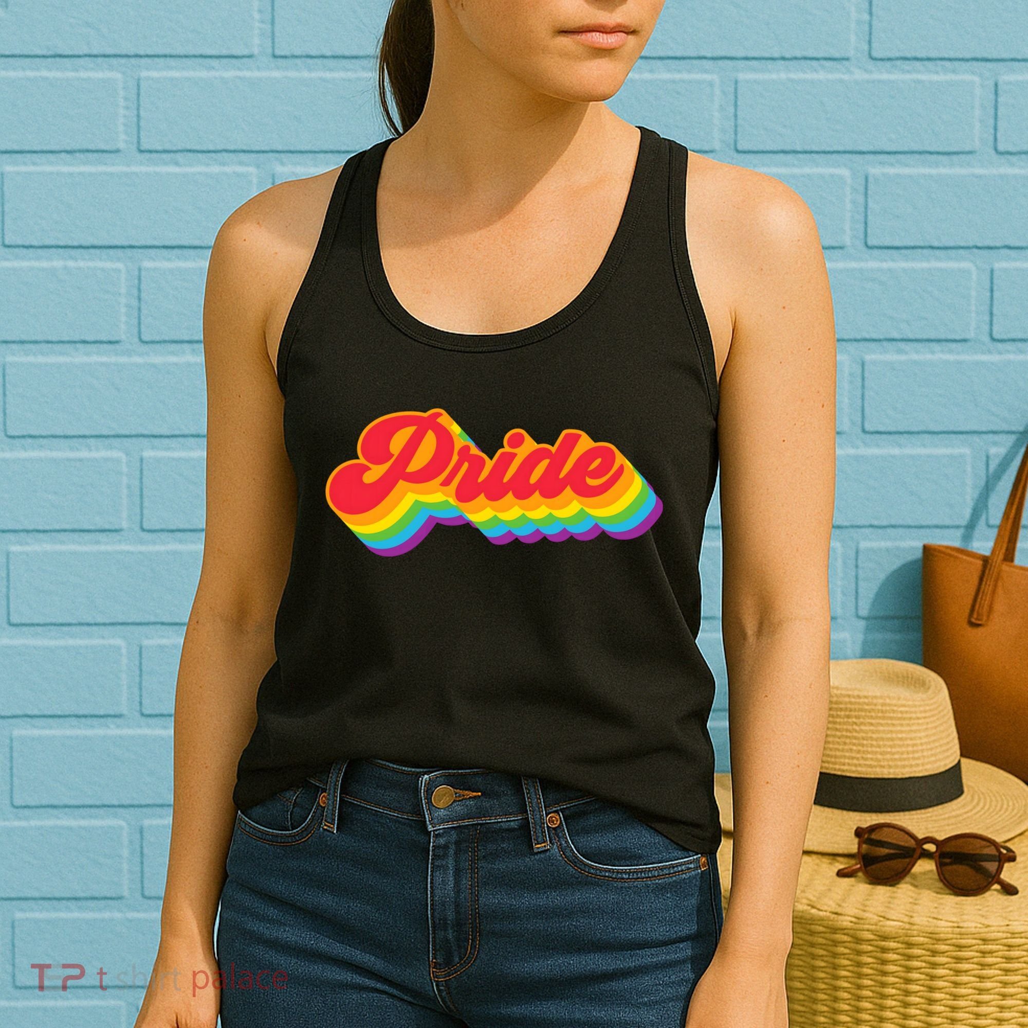 Pride Rainbow Retro LGBTQ Women's Tank Top