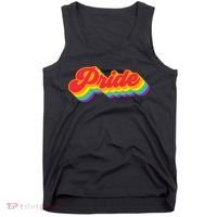 Pride Rainbow Retro LGBTQ Tank Top thumb 0