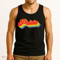 Pride Rainbow Retro LGBTQ Tank Top thumb 3