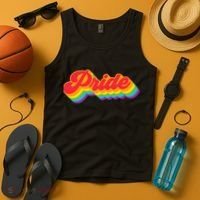 Pride Rainbow Retro LGBTQ Tank Top thumb 4