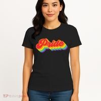 Pride Rainbow Retro LGBTQ Women's T-Shirt thumb 4
