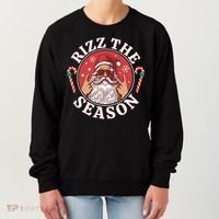 Punk Rock Rizz The Season Funny Santa Clause Women's Sweatshirt thumb 0