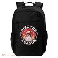 Punk Rock Rizz The Season Funny Santa Clause Backpack thumb 0