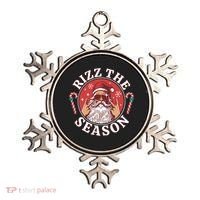 Punk Rock Rizz The Season Funny Santa Clause Ornament thumb 0