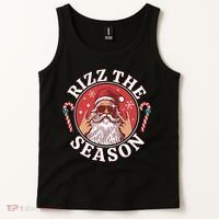 Punk Rock Rizz The Season Funny Santa Clause Tank Top thumb 2