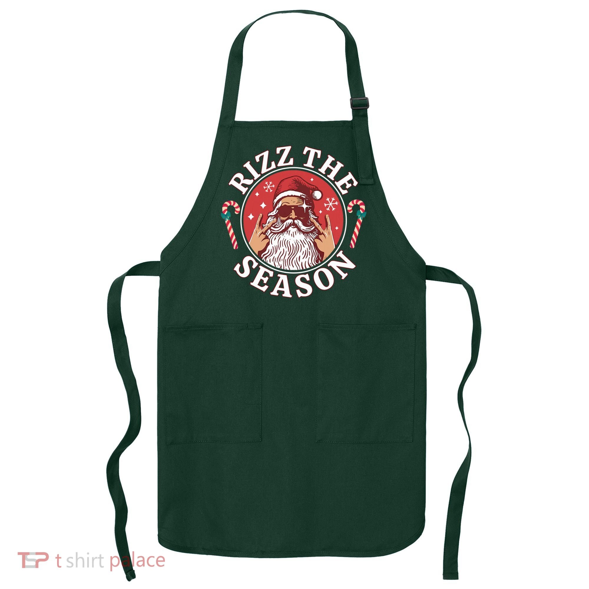 Punk Rock Rizz The Season Funny Santa Clause Apron