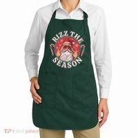 Punk Rock Rizz The Season Funny Santa Clause Apron thumb 2