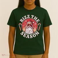 Punk Rock Rizz The Season Funny Santa Clause T-Shirt thumb 4