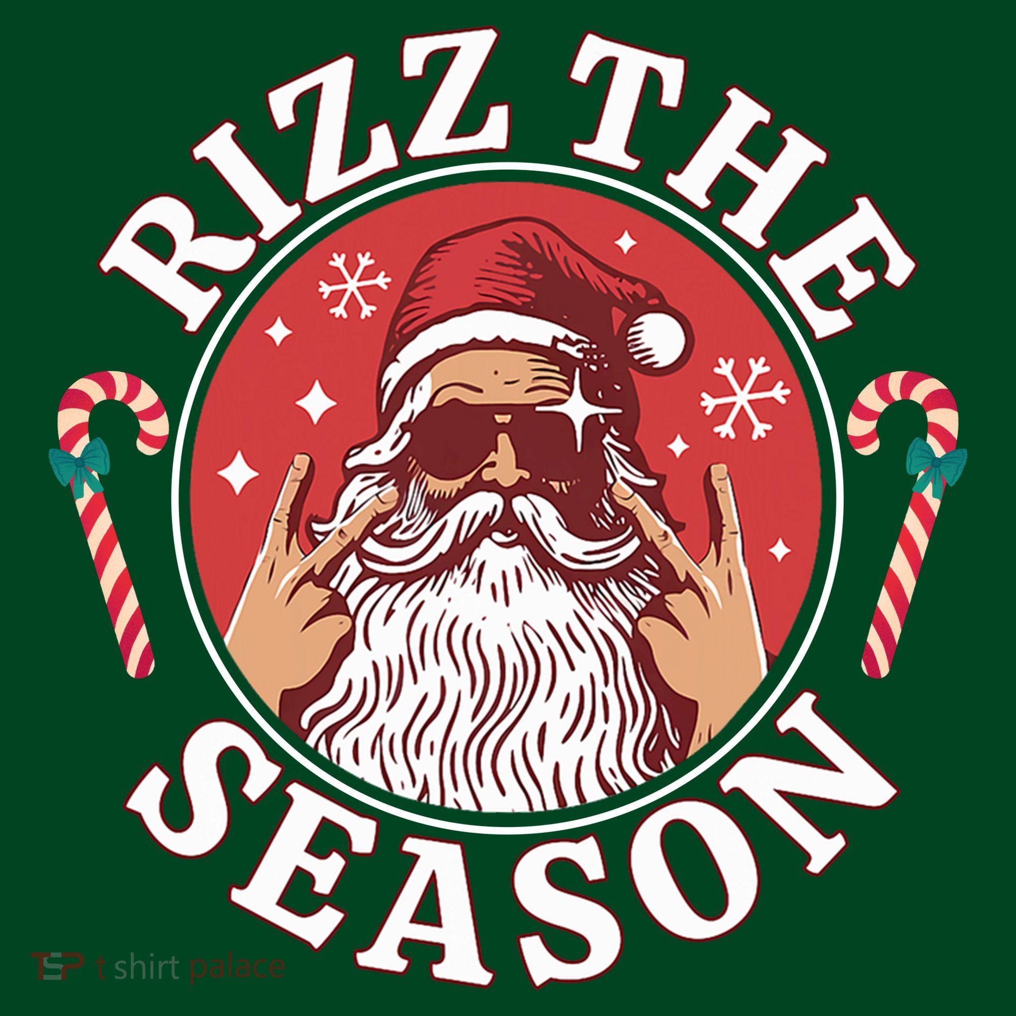 Punk Rock Rizz The Season Funny Santa Clause Coaster