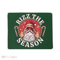 Punk Rock Rizz The Season Funny Santa Clause Mousepad thumb 0