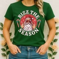 Punk Rock Rizz The Season Funny Santa Clause Women's T-Shirt thumb 2