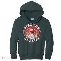 Punk Rock Rizz The Season Funny Santa Clause Kids Hoodie thumb 0