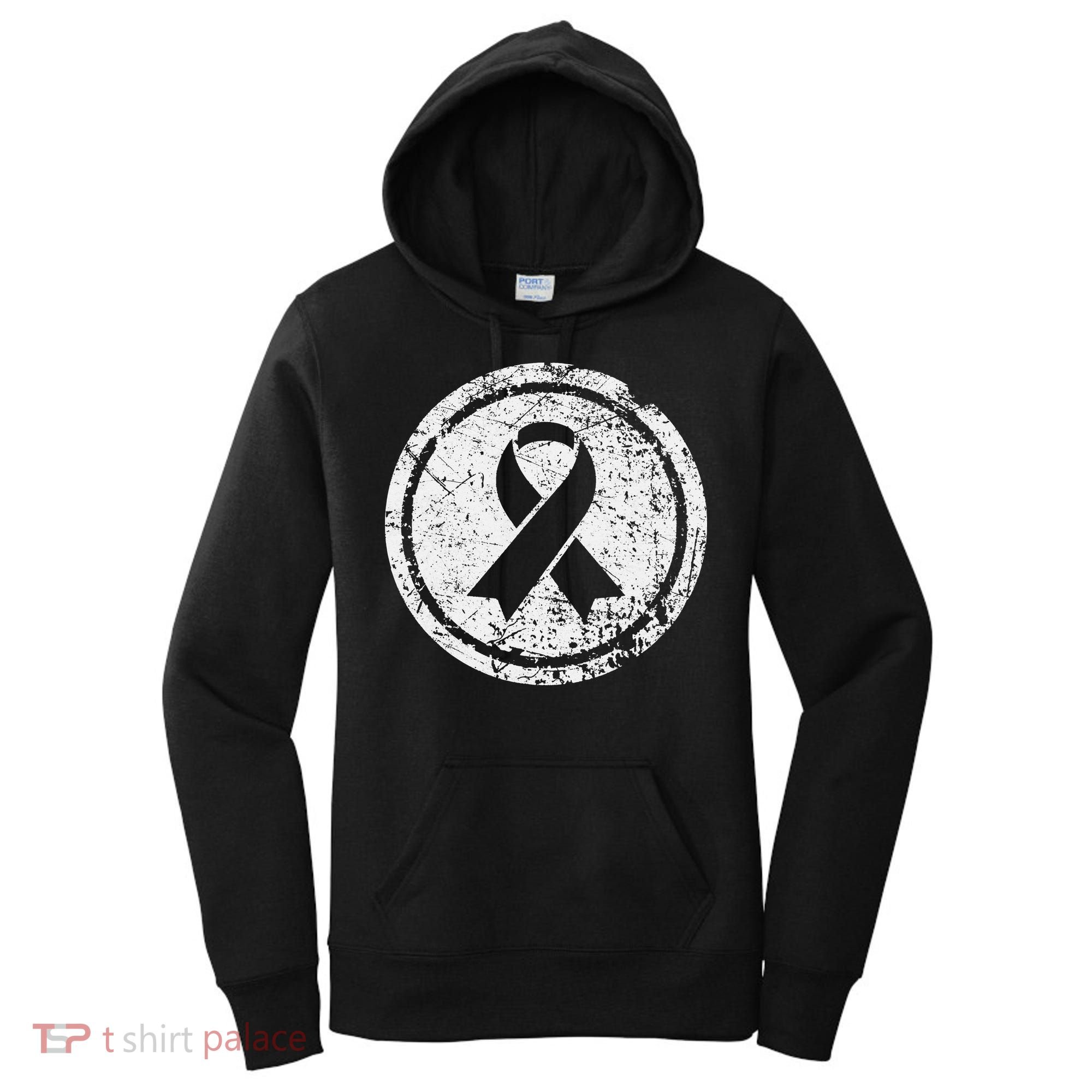 Purple Ribbon Support Survivors Domestic Violence Awareness Women's Hoodie
