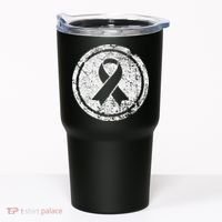 Purple Ribbon Support Survivors Domestic Violence Awareness Tumbler thumb 0