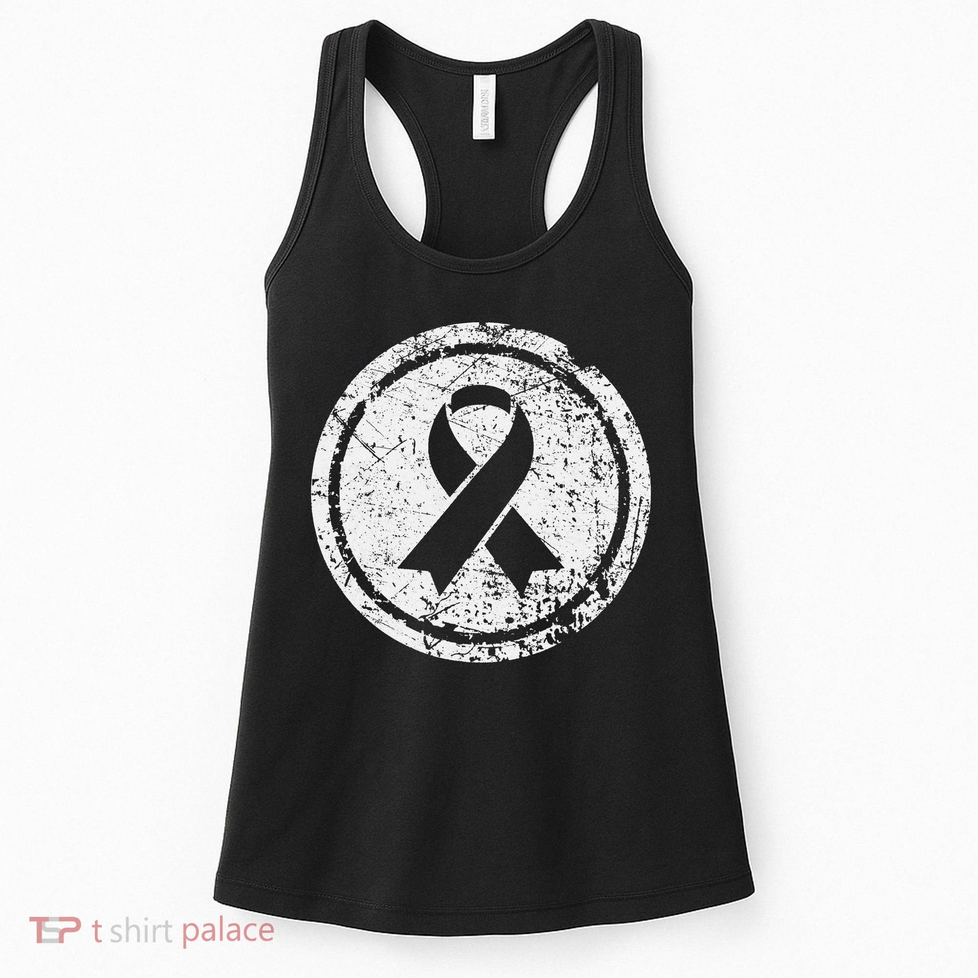 Purple Ribbon Support Survivors Domestic Violence Awareness Women's Tank Top