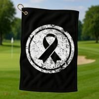 Purple Ribbon Support Survivors Domestic Violence Awareness Golf Towel thumb 1