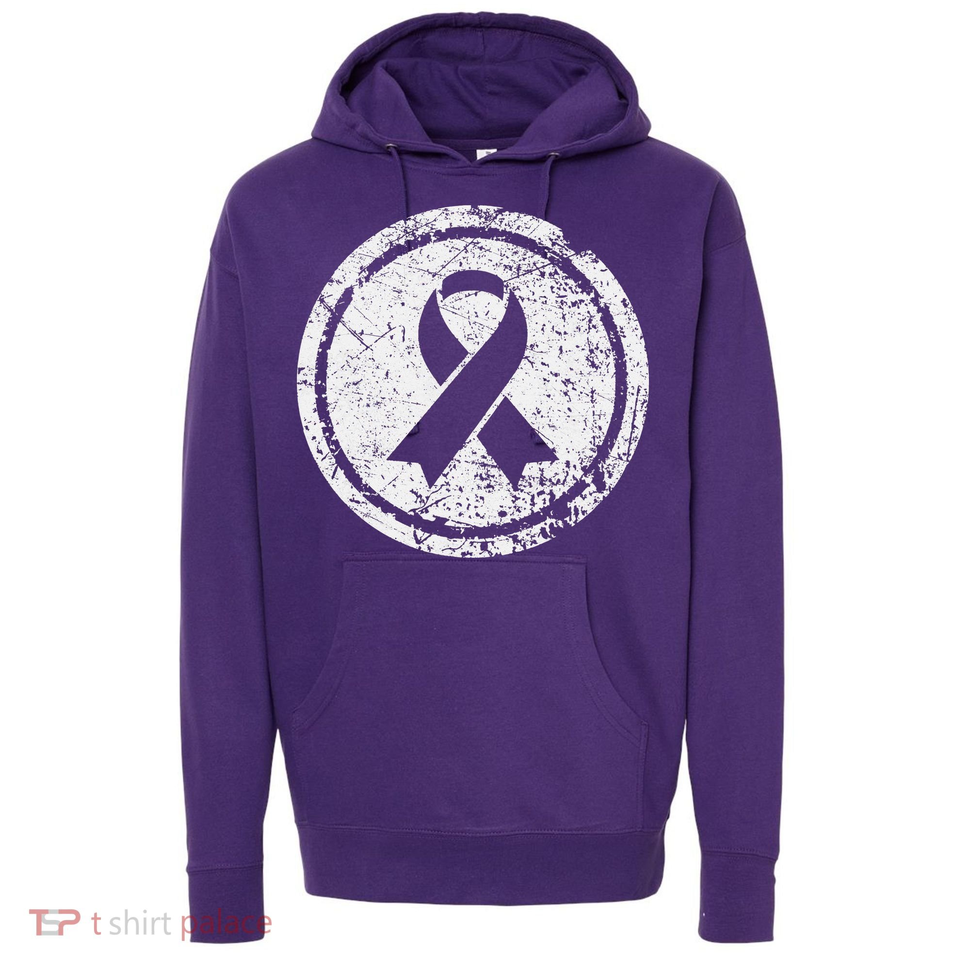 Purple Ribbon Support Survivors Domestic Violence Awareness Hoodie