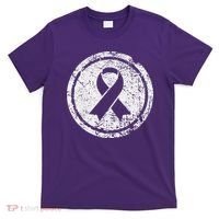 Purple Ribbon Support Survivors Domestic Violence Awareness T-Shirt thumb 0