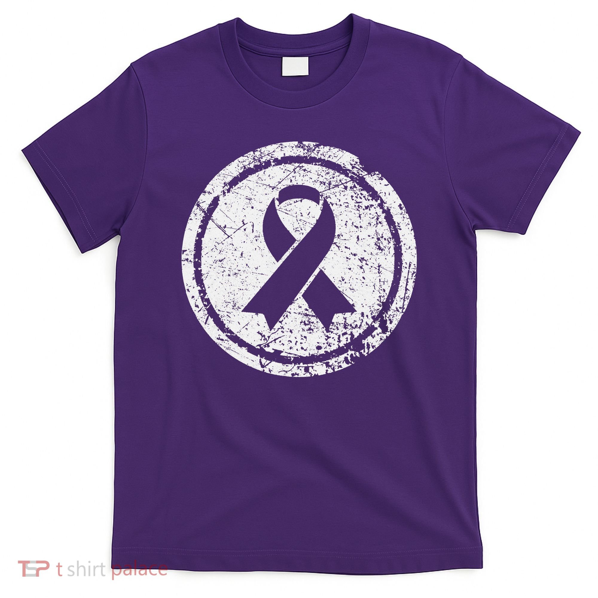 Purple Ribbon Support Survivors Domestic Violence Awareness T-Shirt