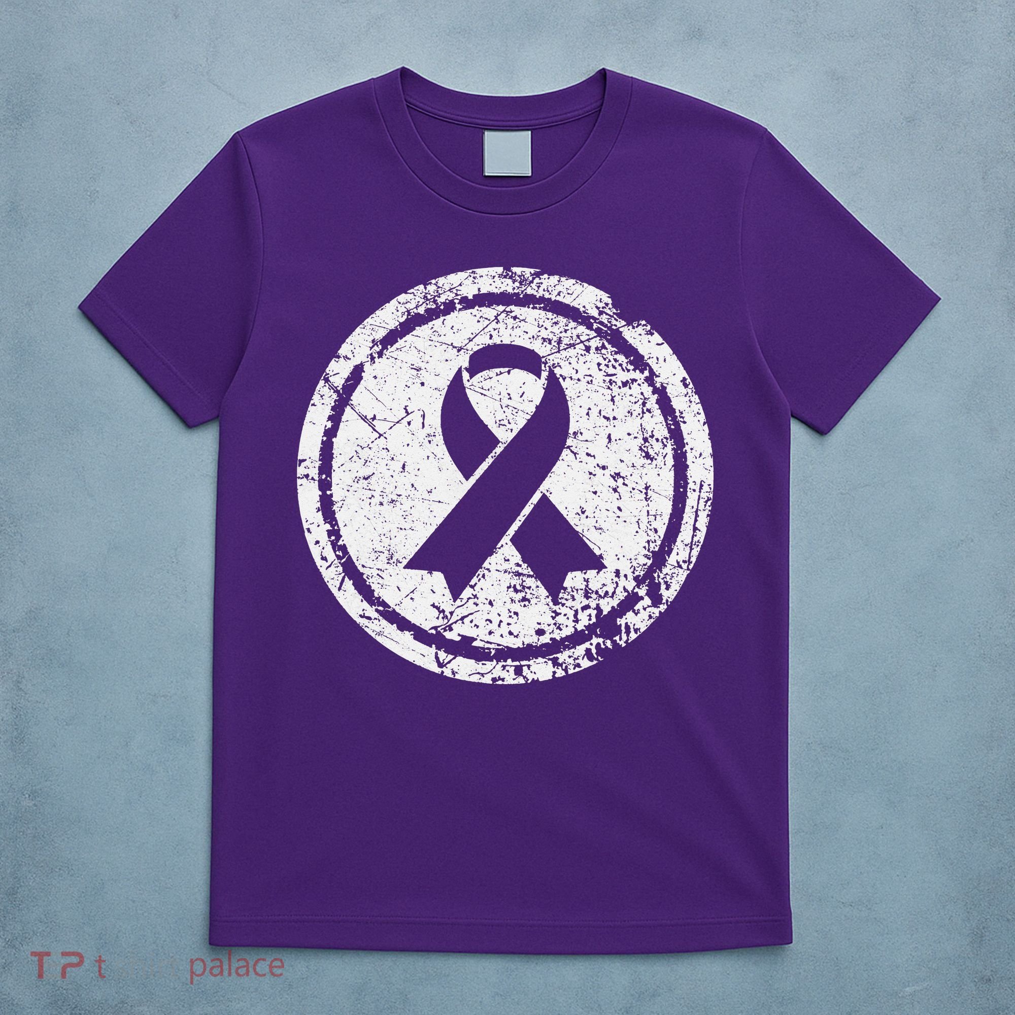 Purple Ribbon Support Survivors Domestic Violence Awareness T-Shirt