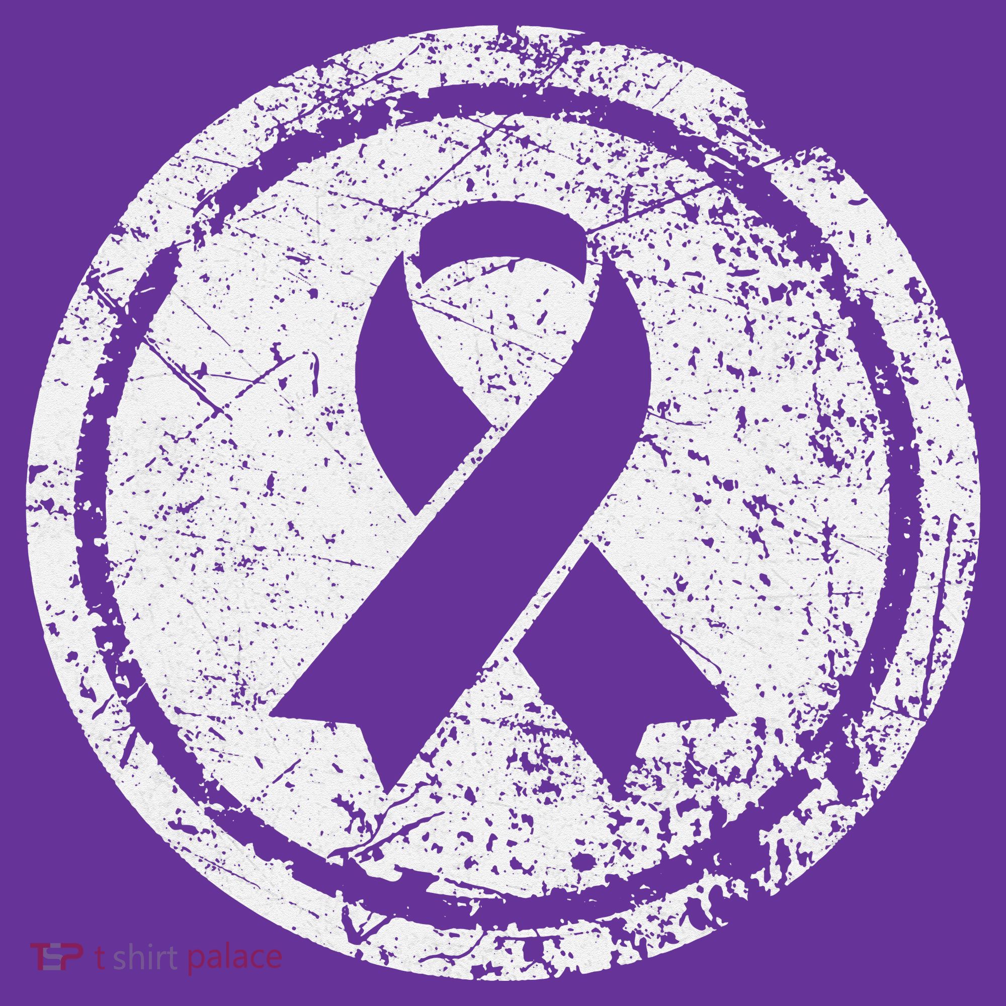 Purple Ribbon Support Survivors Domestic Violence Awareness T-Shirt