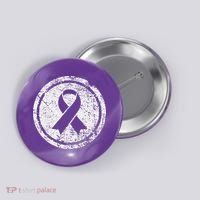 Purple Ribbon Support Survivors Domestic Violence Awareness Button thumb 0