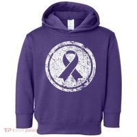Purple Ribbon Support Survivors Domestic Violence Awareness Toddler Hoodie thumb 0