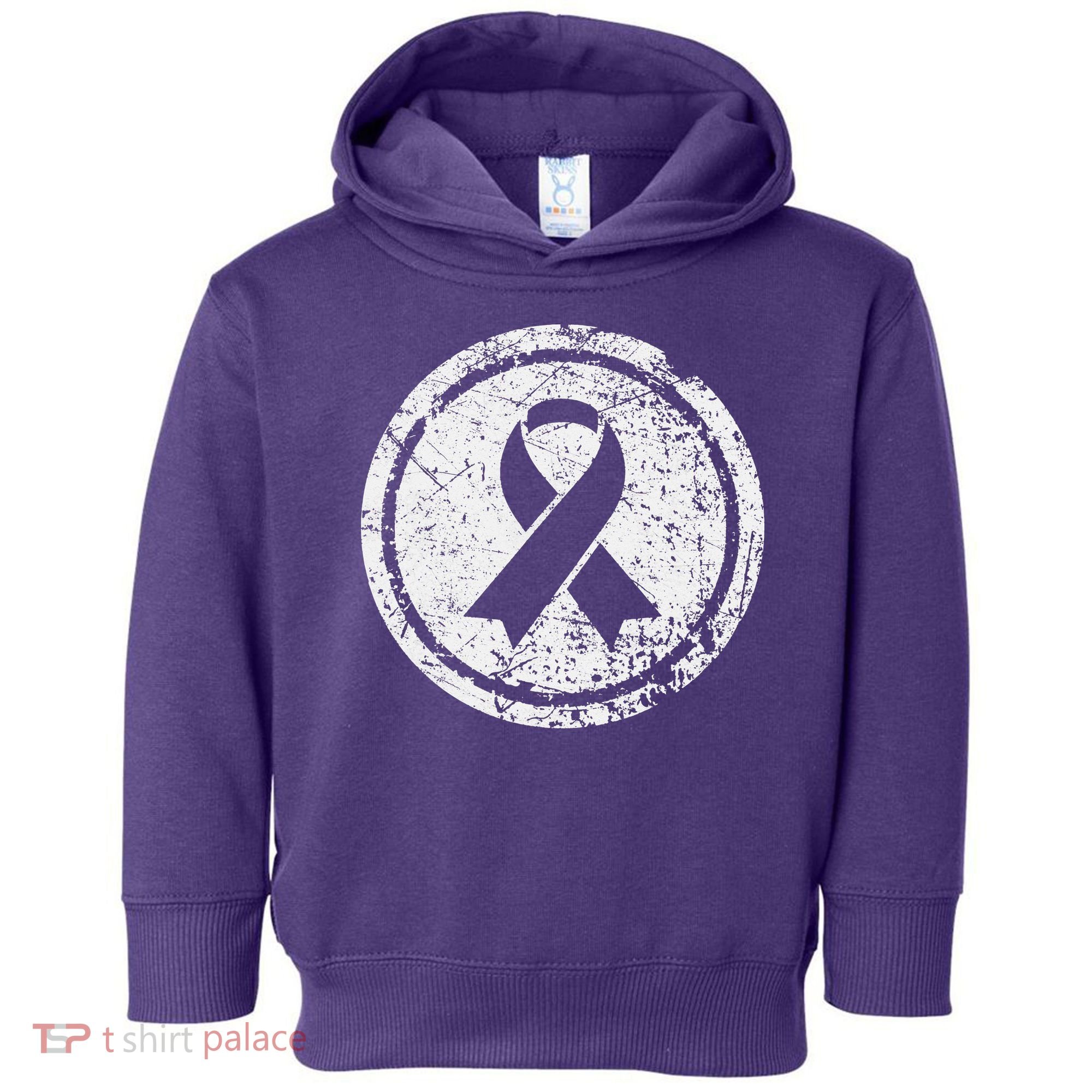 Purple Ribbon Support Survivors Domestic Violence Awareness Toddler Hoodie