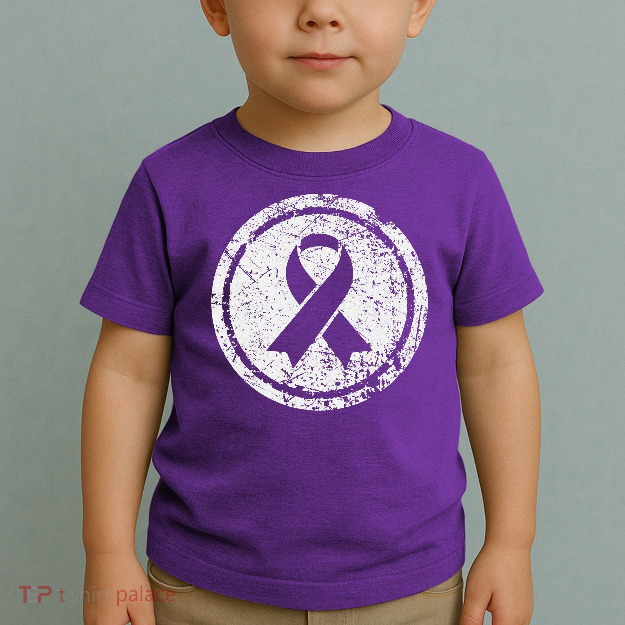 Purple Ribbon Support Survivors Domestic Violence Awareness Toddler T-Shirt