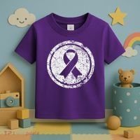 Purple Ribbon Support Survivors Domestic Violence Awareness Toddler T-Shirt thumb 3