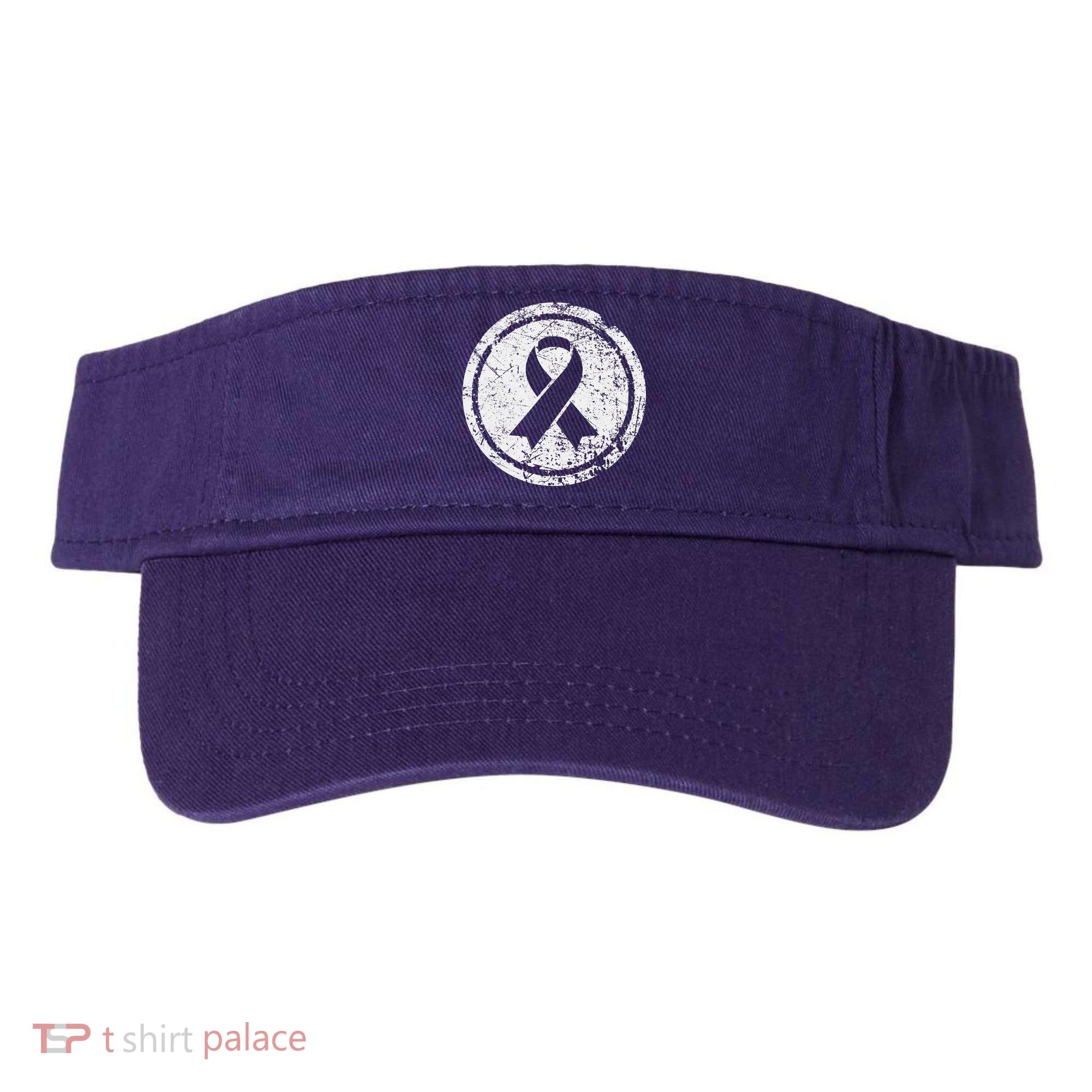 Purple Ribbon Support Survivors Domestic Violence Awareness Visor